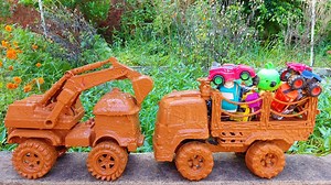 55K views · 772 reactions | Cement mixer truck, Dump truck, Excavator, and Construction vehicles at work | Toy Car Videos | Facebook