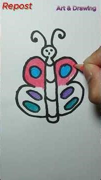 How to Draw a Beautiful Butterfly (Made Easy!) Step by Step Tutorial #youtube #easydrawing #art