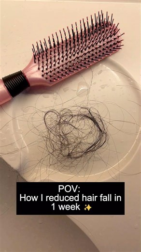 POV: How I reduced hair fall in 1 week ✨
