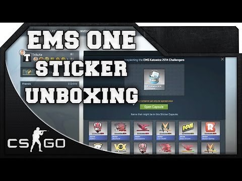 CS:GO - EMS ONE Sticker Capsule Unboxing Challengers & Legends