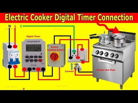 Automatic Electric Cooker Connection With Digital Timer Wiring | Digital Sinotimer Wiring Diagram