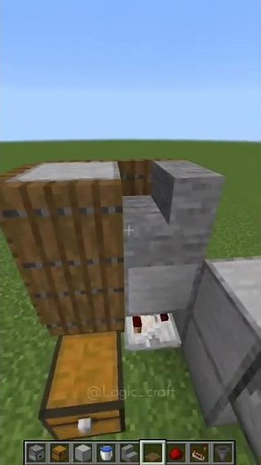 Easy and effecient automatic concrete maker in minecraft #minecraft #redstone #shorts