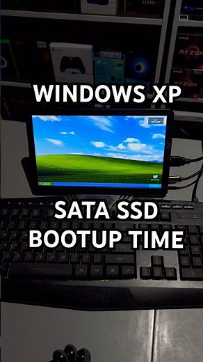 Windows XP Sata SSD Boot Up Time #shorts #pc #retropc #retro #windowsxp #winxp #ssd #sp3 #bootup