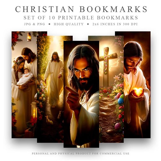 Christian Bookmarks Set | Printable Bible Verse and Jesus Scenes | Religious Bookmarks for Bible Reading, Gifts, and Spiritual Inspiration - Etsy
