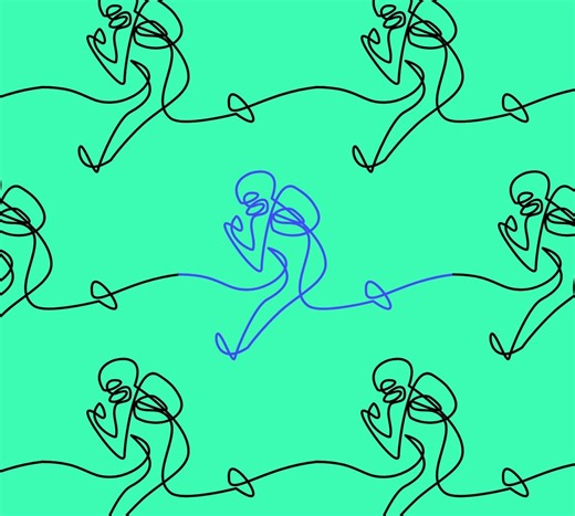 Football Runner Edge‑to‑edge Quilting Pattern – Modern One‑line Sports Design – Continuous Stitch - Etsy