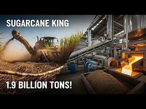Sugarcane King: Giant Machines Harvest & Process 1.9 Billion Tons | Farm to Factory Production 🏭