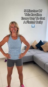8.9K views · 85 reactions | 104_Here’s a quick 5 minute home routine that you can do every day, to start to help flatten that belly - low impact and no jumping! Give it a go!  #Fitness #homeworkout #exercise #getreadywithme | Coach Fario | Facebook