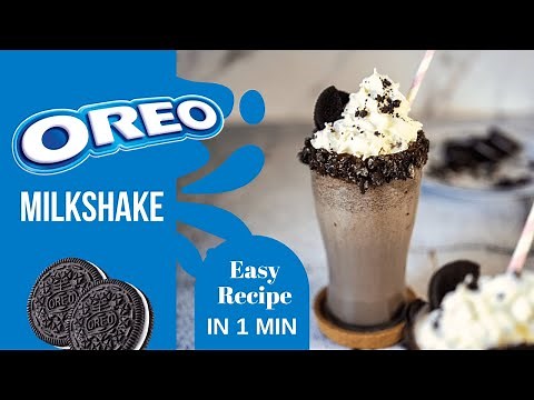 Oreo Milkshake Recipe with Cookies and Ice Cream - How to make Oreo Shake - Oreo Milkshake Recipe