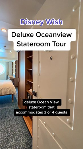 Deluxe Oceanview Stateroom Tour on Disney Wish