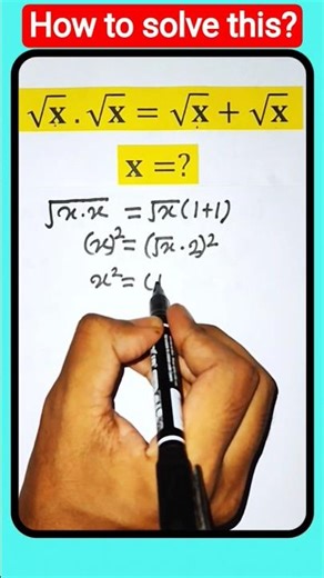 Square Root Math with x #shortsfeed #maths #shorts