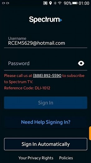 Download the Spectrum TV app then call the number on the screen!