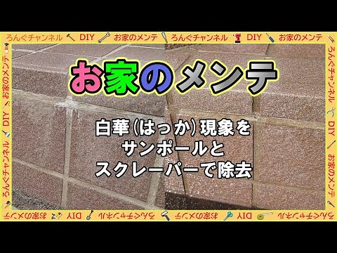【DIY・お家のメンテ】白華現象(エフロ)をサンポールとスクレーパーで除去しよう