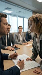 The billionaire was seconds away from signing bankruptcy papers when a small homeless girl noticed a fatal error. What followed left everyone stunned… The pen paused just above the page. Marcus Hale’s hand trembled uncontrollably, the tip quivering over the signature line, as if his body sensed this was the instant his empire would fall apart. His suit was pristine. His expression was not. A drop of sweat rolled down his temple. His throat clenched, refusing to relax. Around the glossy conferenc