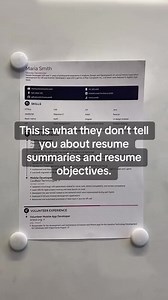 1.5K views | This is what they don’t tell you about resume summaries and resume objectives. Including a convincing resume objective or summary can help you stand out. And increase the likelihood of your resume being fully read by recruiters. #resumewriting #resume #resumetips #resumehelp #resumeadvice #jobseekers #JobSeekerTips | Novorésumé | Facebook