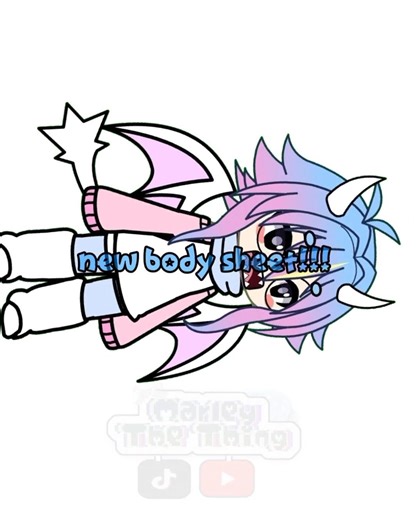 Test-animation of my new body sheet!! #gacha #animation