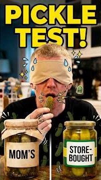 Blind taste test: Mom's pickles vs. store-bought 🥒 #pickles #challenge