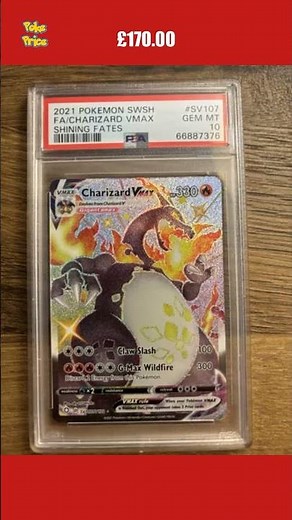 CHARIZARD VMAX SV107/SV172 | PSA 10 | Shining Fates Full Art Graded Pokemon Card