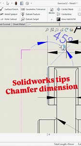 252 reactions · 11 shares | Solidworks tips ....Chamfer dimension in solidworks drawing sheet...with other option . . #solidworkstips #solidworks #cad #malviyacad #malviyacadsolution #followformore | Malviya CAD Solution | Facebook