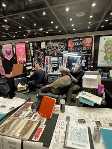 Cody Hart and Scot Pinkerton finishing up today for the Tacoma Tattoo Expo. Come check us out and get a tattoo tomorrow! Open Availability! 10am Sharp! We will see you there. | Derm F/X Tattoo