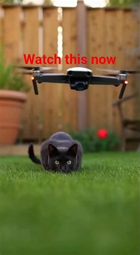Cat Takes Down a Drone in One Jump! 🐱🚁