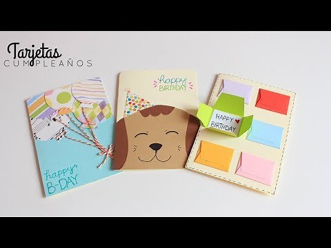 Cartas / Tarjetas de Cumpleaños 🎁 Fáciles y Bonitas