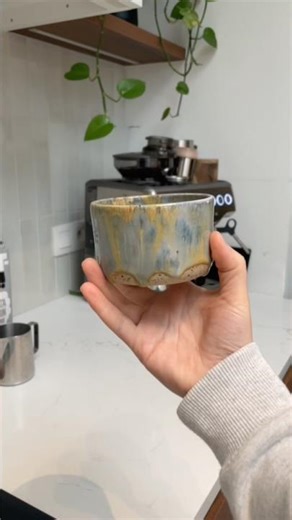 coffee from a cup I made ☕️😌