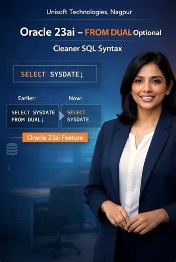 Oracle 23ai Simplifies SQL 🚀 | FROM DUAL Is Now Optional!