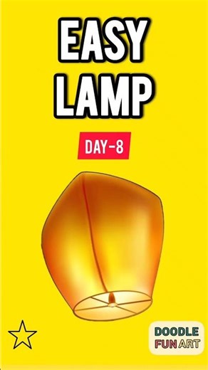 🎨 Cute Lamp Drawing ✏️ | Easy Step by Step Diwali Drawing for Kids | Doodle Fun Art Shorts