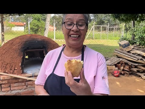 Homemade Chipa made with starch and filled with meat and chicken, typical Paraguayan food | Cooki...