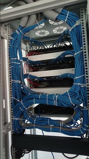 42U Network Rack Set-up complete full networking #aruba #dlink #networking #ipcamera