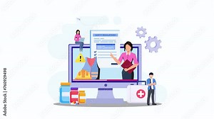 OSHA online service or platform 2d video animation 4k clip. Occupational safety and health administration