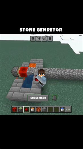 Automatic cobblestone generator #minecraft #shorts #kadichurgaming
