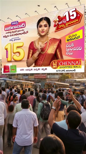 Grand Opening: The Chennai Shopping Mall in Adilabad! | August 15th
