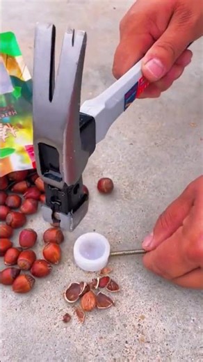 Hazelnut shell crushing tool