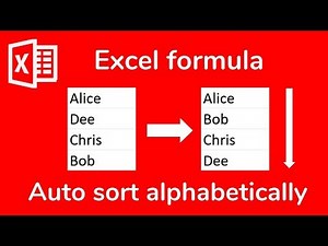Excel Formula - Automatic Alphabetical sort - Doctor Excel #077
