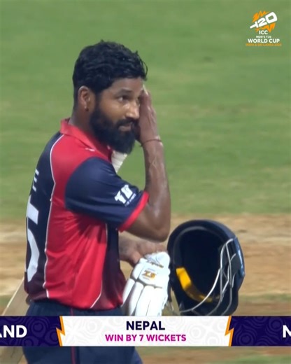 A first win at the #T20WorldCup in 12 years for Nepal 👊🇳🇵 Tournament broadcast details 👉 https://www.icc-cricket.com/tournaments/mens-t20-world-cup-2026/news/all-the-broadcast-details-for-icc-men-s-t20-world-cup-2026 | ICC - International Cricket Council