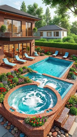 #creatorsearchinsights Backyard → luxury pool escape 🌴 A full outdoor transformation where landscape, structure, and water reshape the entire space. Clean lines, relaxing textures, and a resort-style atmosphere. Save for outdoor design inspiration. #PoolTransformation #BackyardGoals #LandscapeDesign #OutdoorLiving