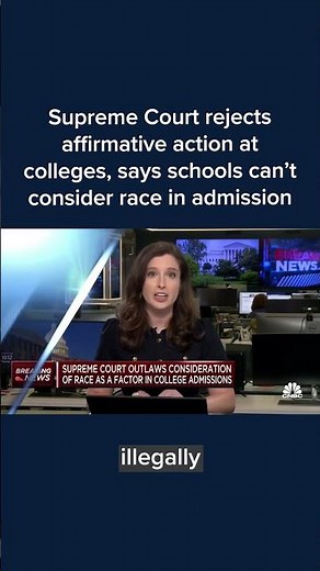 Supreme Court rejects affirmative action at colleges #Shorts
