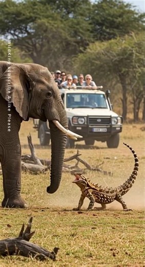 빠다로 참교육하는 코끼리vs가시드래곤/Elephant’s Bat Lesson vs Thorny Dragon