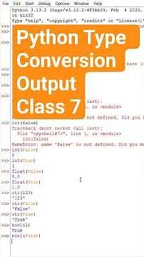 Python Type Conversion Questions | Predict the Output | Class 7 ICSE & CBSE