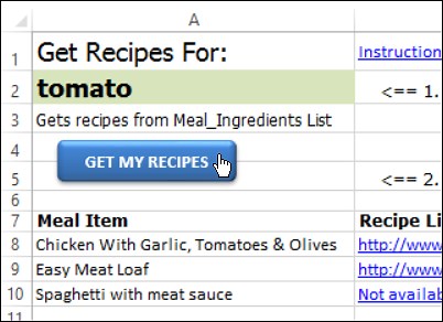 Excel Weekly Meal Planner with Shopping List Maker