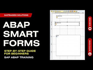 ABAP Smart Forms: Step by Step Guide for Beginners ||SAP ABAP Training