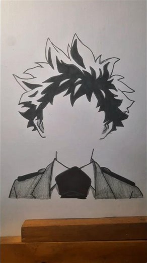 Drawing Izuku Midoriya ( Deku ) Face Sketch Easy #shorts #izukumidoriya #myheroacademia