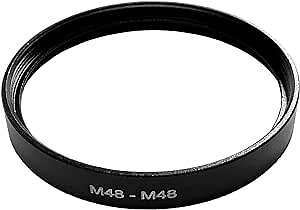 48-48mm 0.75mm Thread Pitch Female to Female Double Dual Inner Thread M48 and M48 mm Lens Ring Adapter