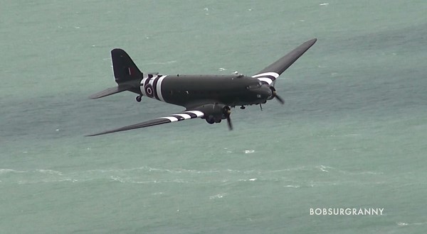 Beautiful Dakota Flybys Over Beachy Head Cliffs