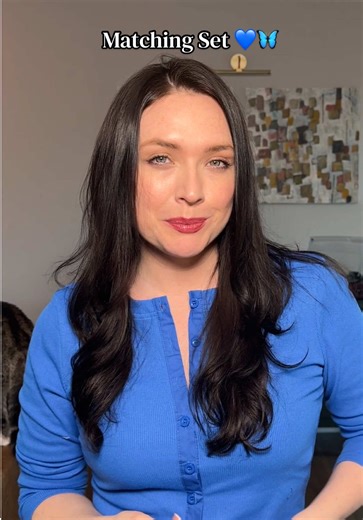 What shoes should I wear with this stunning #matchingset ?! 🦋💙 #ootd #springootd #tiktokshopjumpstartsale #outfitinspo