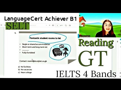LanguageCert International ESOL SELT B1 Reading Test ( Part 1) General Training Reading Exercise 1