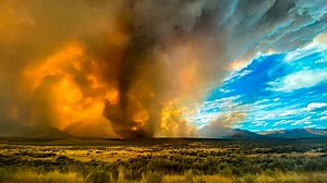 'Fire tornado' forms over California wildfire near Lake Tahoe