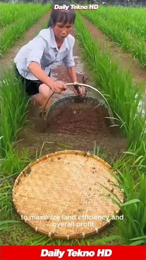 Rice Paddies Growing Fish Is Pure Genius🐟 #RiceFishCulture