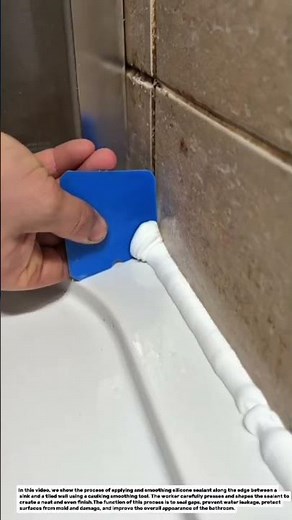 Perfect Caulking Finish Using Smoothing Tool | Clean Bathroom Seal Trick.